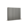 Eco Eleganza Anthracite Horizontal Flat Designer Aluminium Radiator 600x750mm Double Panel 3056 BTU