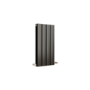 Eco Eleganza Midnight Black Horizontal Flat Designer Aluminium Radiator 600x300mm Double Panel 1223 BTU