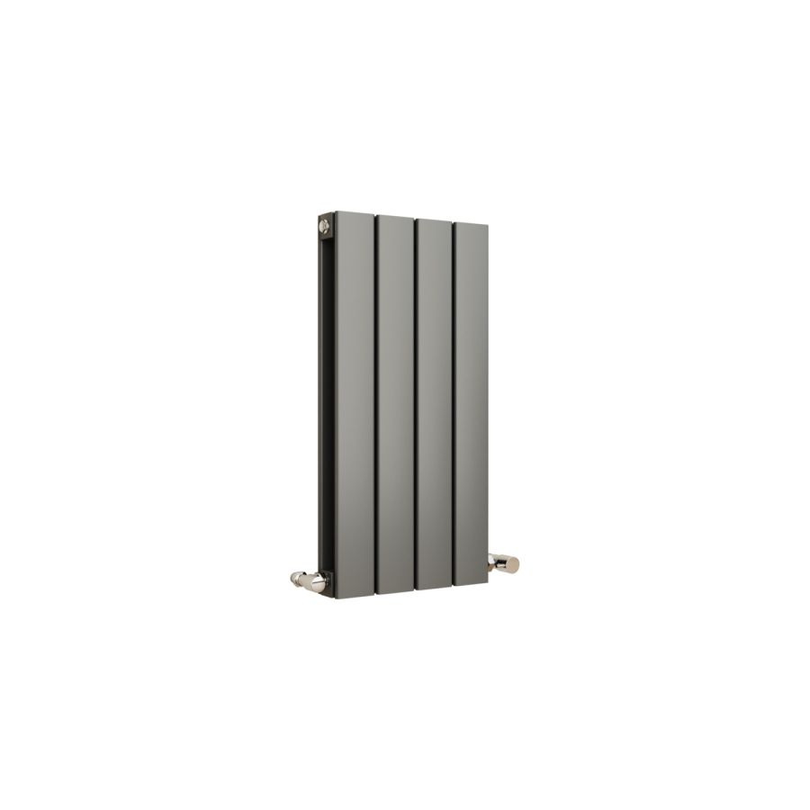 Eco Eleganza Anthracite Horizontal Flat Designer Aluminium Radiator 600x300mm Double Panel 1223 BTU