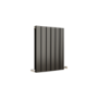 Eco Eleganza Midnight Black Horizontal Flat Designer Aluminium Radiator 600x450mm Double Panel 1834 BTU