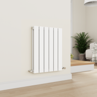 Eco Eleganza White Horizontal Flat Designer Aluminium Radiator 600x450mm Double Panel 1834 BTU Eco Eleganza White Horizontal Flat Designer Aluminium Radiator 600x450mm Double Panel 1834 BTU