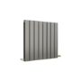 Eco Eleganza Anthracite Horizontal Flat Designer Aluminium Radiator 600x600mm Double Panel 2445 BTU