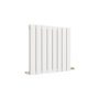 Eco Eleganza White Horizontal Flat Designer Aluminium Radiator 600x600mm Double Panel 2445 BTU