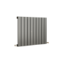 Eco Eleganza Anthracite Horizontal Flat Designer Aluminium Radiator 600x750mm Single Panel 2302 BTU