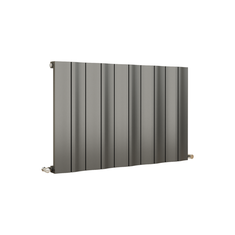 Eco Vivante Anthracite Horizontal Wave Designer Aluminium Radiator 600x945mm Single Panel 3055 BTU