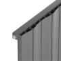 Eco Vivante Anthracite Horizontal Wave Designer Aluminium Radiator 600x945mm Single Panel 3055 BTU