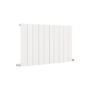 Eco Vivante White Horizontal Wave Designer Aluminium Radiator 600x945mm Single Panel 3055 BTU