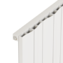 Eco Vivante White Horizontal Wave Designer Aluminium Radiator 600x945mm Single Panel 3055 BTU