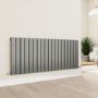 Eco Eleganza Anthracite Horizontal Flat Designer Aluminium Radiator 600x1425mm Single Panel 4373 BTU