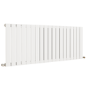 Eco Eleganza White Horizontal Flat Designer Aluminium Radiator 600x1425mm Single Panel 4373 BTU