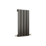 Eco Eleganza Midnight Black Horizontal Flat Designer Aluminium Radiator 600x300mm Single Panel 921 BTU