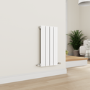 Eco Eleganza White Horizontal Flat Designer Aluminium Radiator 600x300mm Single Panel 921 BTU