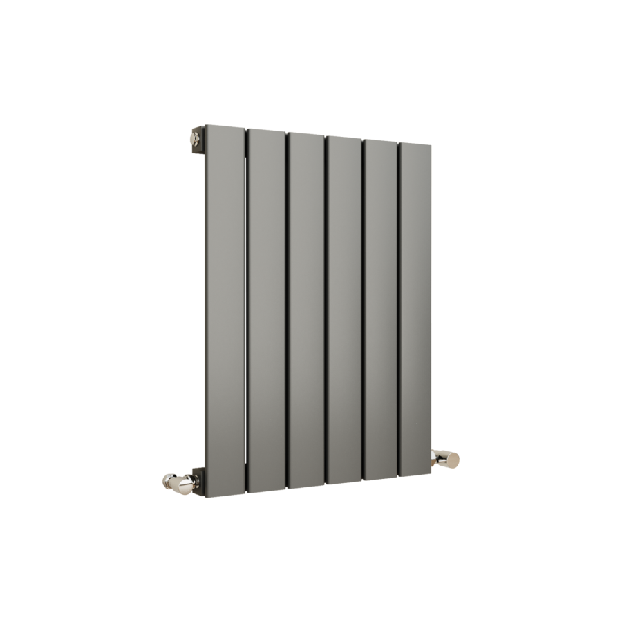 Eco Eleganza Anthracite Horizontal Flat Designer Aluminium Radiator 600x450mm Single Panel 1381 BTU