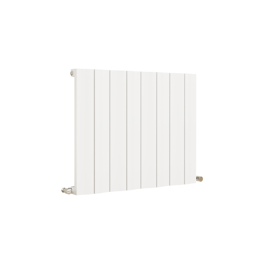 Eco Vivante White Horizontal Wave Designer Aluminium Radiator 600x755mm Single Panel 2444 BTU