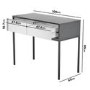 GRADE A1 - Grey Retro Dressing Table with 2 Drawers - Aiko