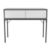 Grey Retro Dressing Table with 2 Drawers - Aiko