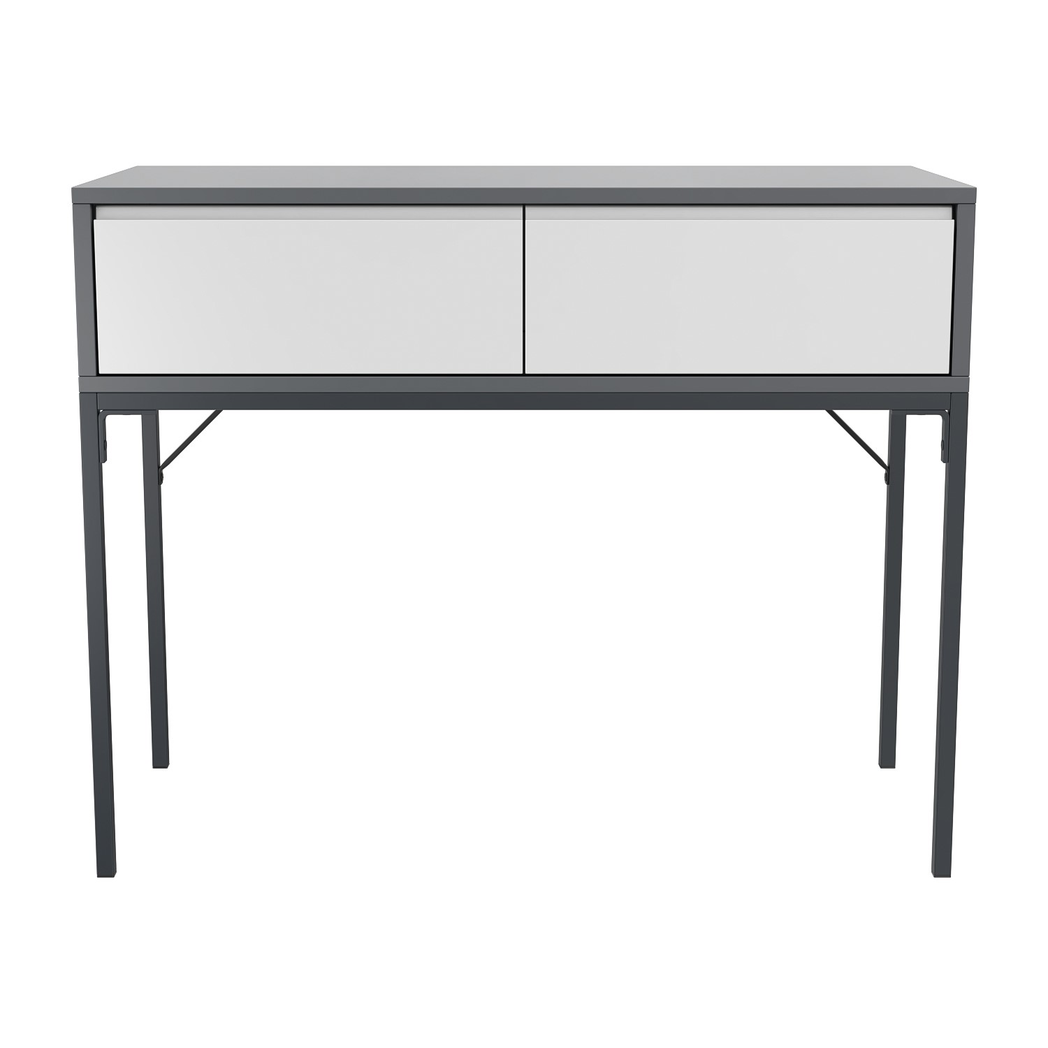 Photo of Grey retro dressing table with 2 drawers - aiko