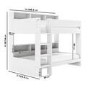 GRADE A1 - White Bunk Bed with Storage Shelves - Aire