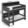 GRADE A1 - Grey Bunk Bed with Storage Shelves - Aire