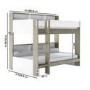 GRADE A1 - White and Oak Bunk Bed with Storage Shelves - Aire