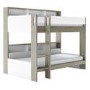 White and Oak Bunk Bed with Storage Shelves - Aire