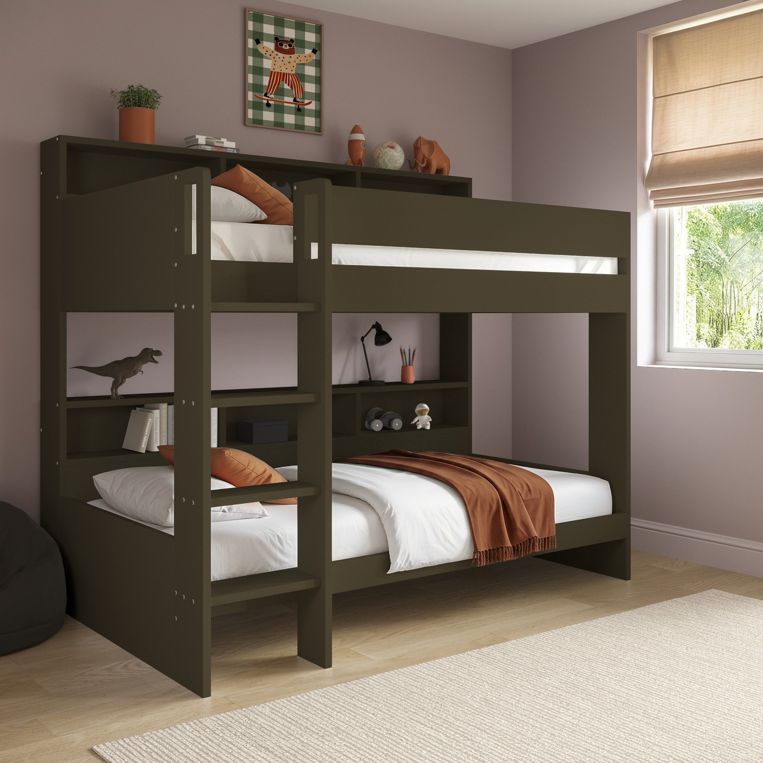 Bunk Bed Storage Shelves