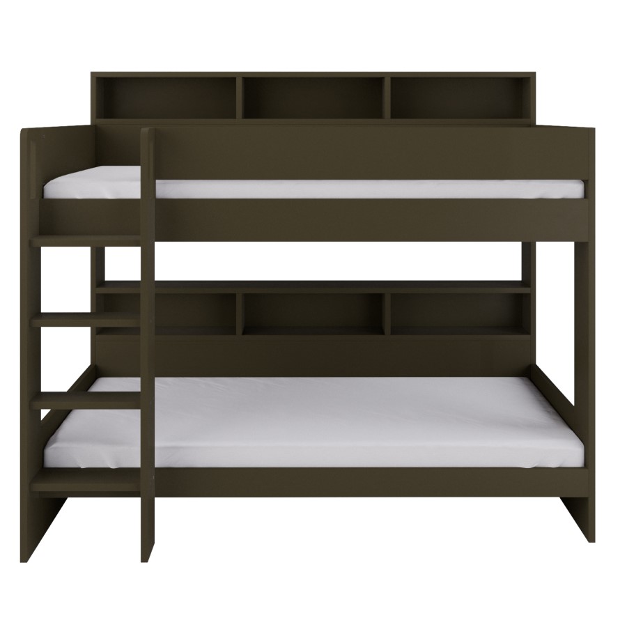 Green Bunk Bed with Storage Shelves - Aire