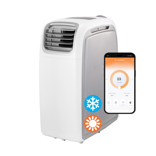 electriQ AirFlex 14000 BTU Smart Portable Air Conditioner with Heat Pump