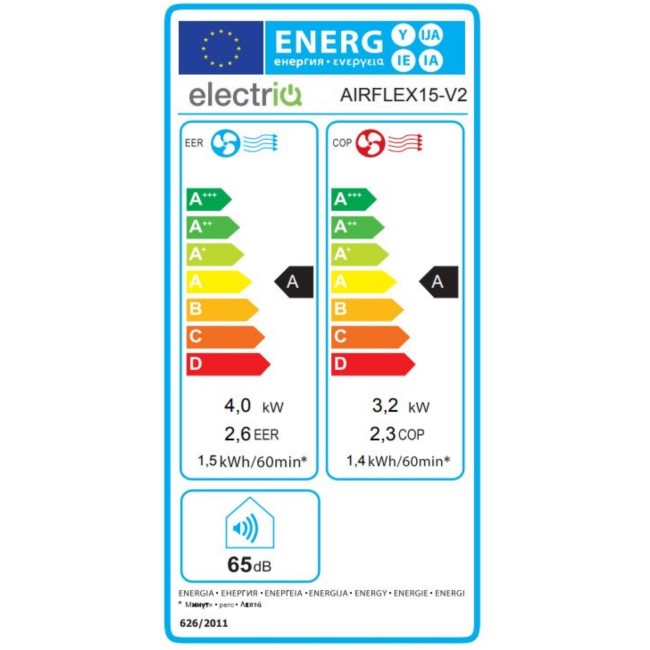 electriQ AirFlex 14000 BTU 4kW Portable Air Conditioner with Heat Pump