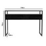 GRADE A1 - Black Console Table with 2 Storage Drawers and Glass Top - Akila