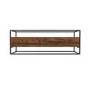 Large Walnut Coffee Table with Glass Top and Drawers - Akila