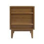 Dark Oak 2 Drawer Bedside Table - Aksel