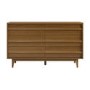 Wide Dark Oak Chest of 6 Drawers - Aksel