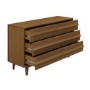 Wide Dark Oak Chest of 6 Drawers - Aksel