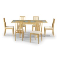Julian Bowen Alaska Extending Dining Table with Glass Top