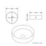 Matt Beige Round Countertop Basin 388mm - Alaska