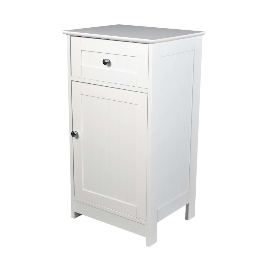 LPD Alaska White Low Bathroom Cabinet