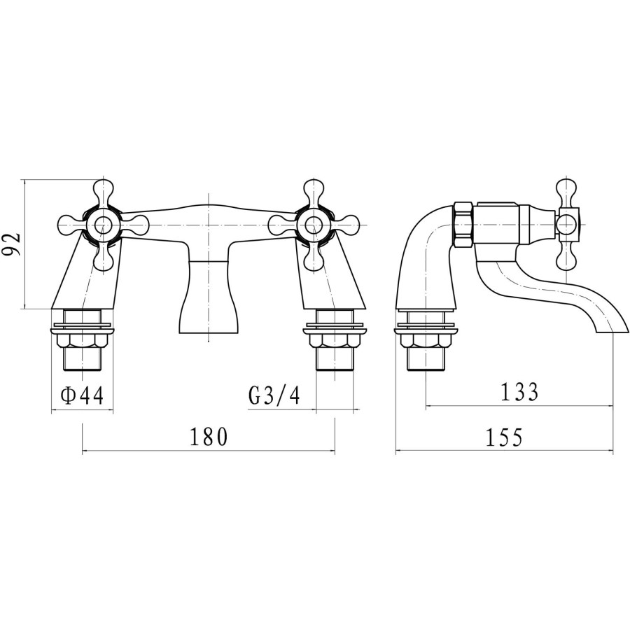 Taylor & Moore Traditional Bath Filler Mixer Tap