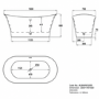 Matt White Freestanding Double Ended Bath 1600 x 790mm - Alba