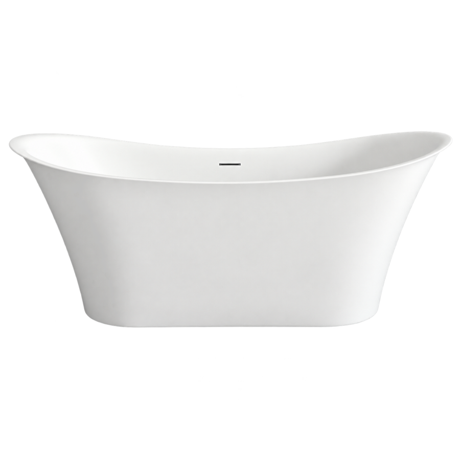 Matt White Freestanding Double Ended Bath 1600 x 790mm - Alba