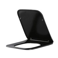 Matt Black Round Soft Close Toilet Seat with Quick Release - Albi