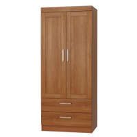 One Call Furniture Andante 2 Door Combi Wardrobe in Natural Aida Walnut