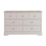 Wide Oak and Cream Chest of 7 Drawers - Alexander