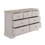 Wide Oak and Cream Chest of 7 Drawers - Alexander