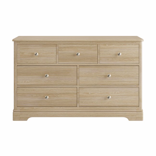 Wide Oak Chest of 7 Drawers - Alexander