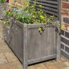 Alderley Grey Wooden Planter Box with Trellis - Rowlinson 