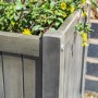 Alderley Grey Wooden Planter Box with Trellis - Rowlinson 