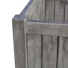 Alderley Grey Wooden Planter Box with Trellis - Rowlinson 