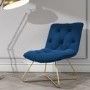 Navy Blue Velvet Accent Chair - Allie