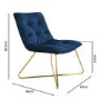 Navy Blue Velvet Accent Chair - Allie